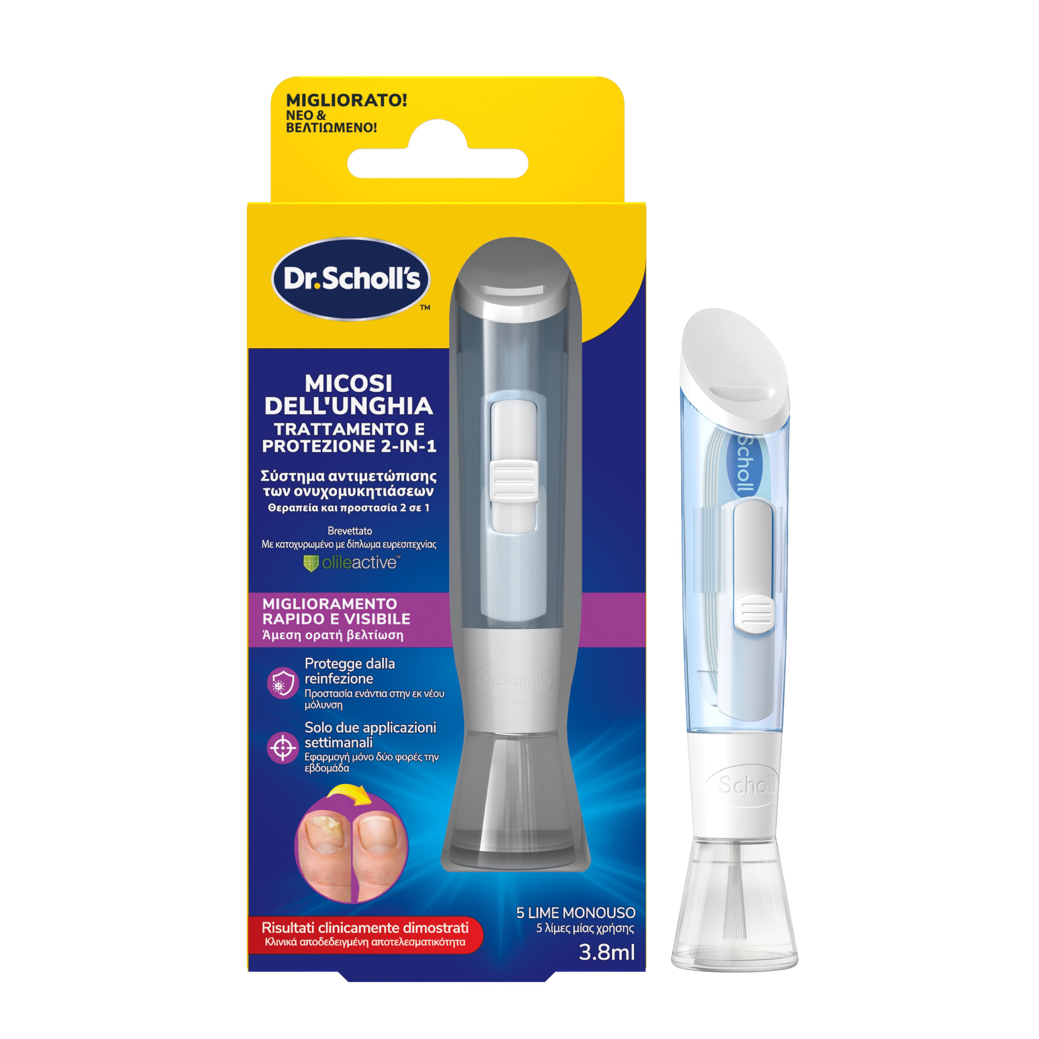 DR. SCHOLL'S Система за третиране на гъбички по ноктите, 3,8 мл