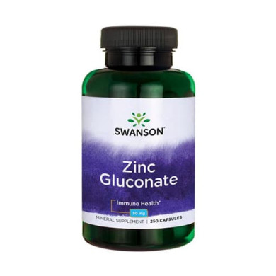 SWANSON Zinc Gluconate 50mg. / 250 Caps