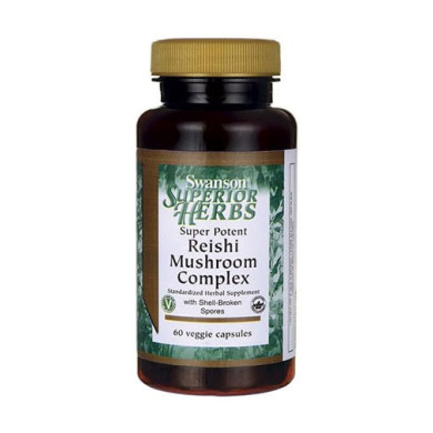 SWANSON Super Potent Reishi Mushroom Complex / 60 Vcaps