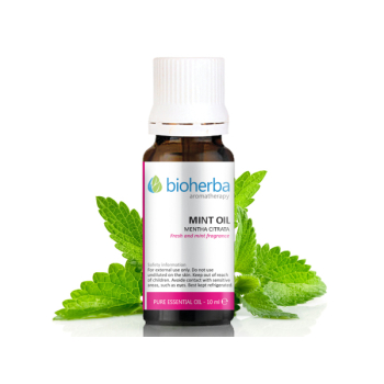 Етерично масло от Мента Цитратна (Mint oil), Bioherba, 10 мл