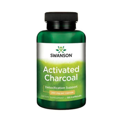 SWANSON Activated Charcoal 260mg. / 120 Caps