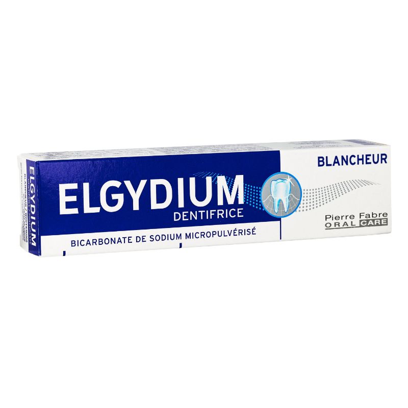 ELGYDIUM WHITENING Паста за зъби избелваща с микро-пулверизирани частици натриев бикарбонат, 75 мл