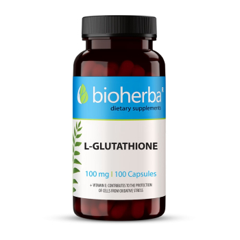 L-Глутатион - антиоксидант, Bioherba, 100 мг, 100 капсули