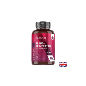 Транс-ресвератрол 500 mg + Кверцетин 50 mg, Weight World, 120 капсули