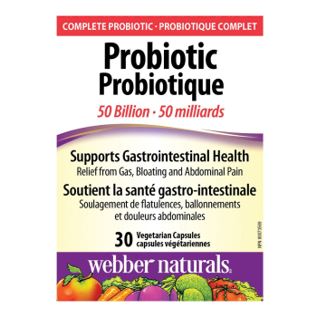 Пробиотик 50 млрд. пробиотици, Webber Naturals, 30 V-капс.
