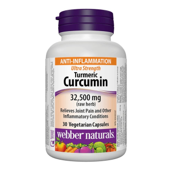 Куркума Турмерик Ultra Strength, Webber Naturals, 32500 mg, 30 капс.