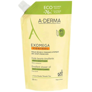 A-DERMA EXOMEGA CONTROL емолиентно душ олио рефил 500ml