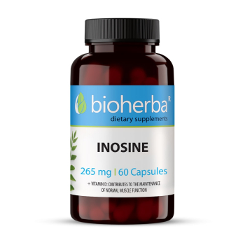 Инозин за енергия и физическа издръжливост, Bioherba, 265 мг, 60 капсули