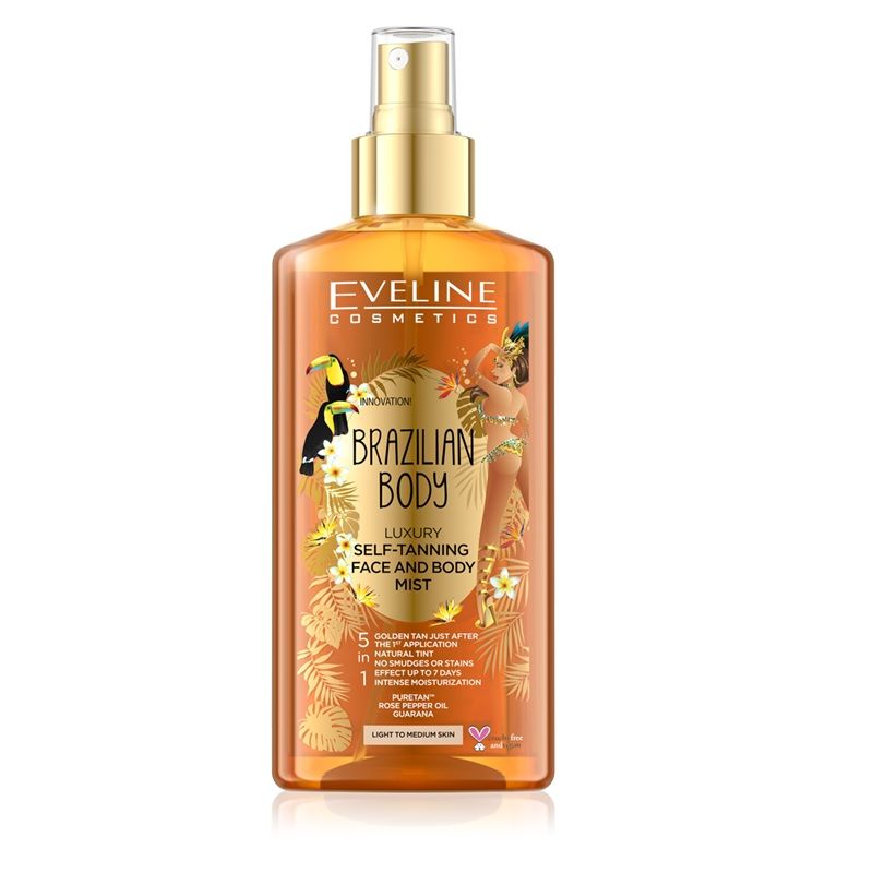 EVELINE BRAZILIAN BODY Луксозен self-tanning мист за лице и тяло, 150 мл.