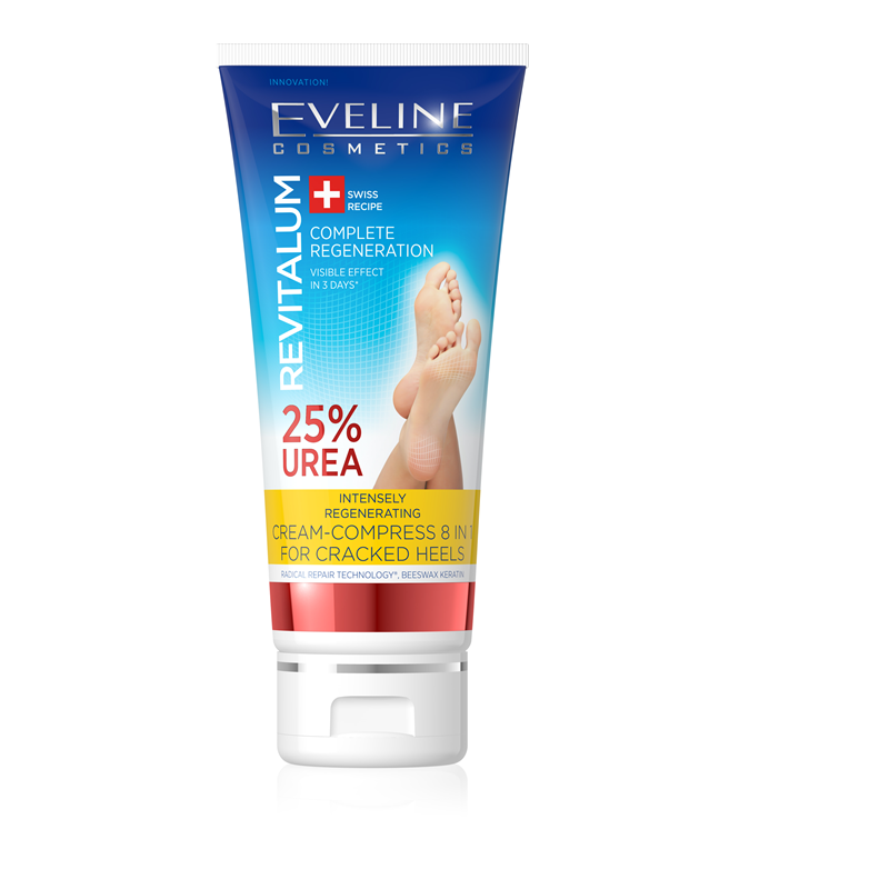 EVELINE FOOT THERAPY Крем за напукани пети 8 в 1, 100  мл.