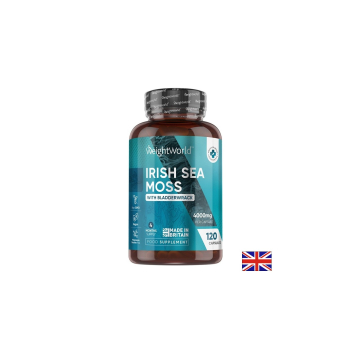 Ирландски морски мъх 4000 mg + Фукус (кафяви водорасли) 639 mg, Weight World, 120 капсули