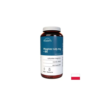 Магнезий 125 mg + Витамин B6 12.5 mg, Vitalers, 120 капсули