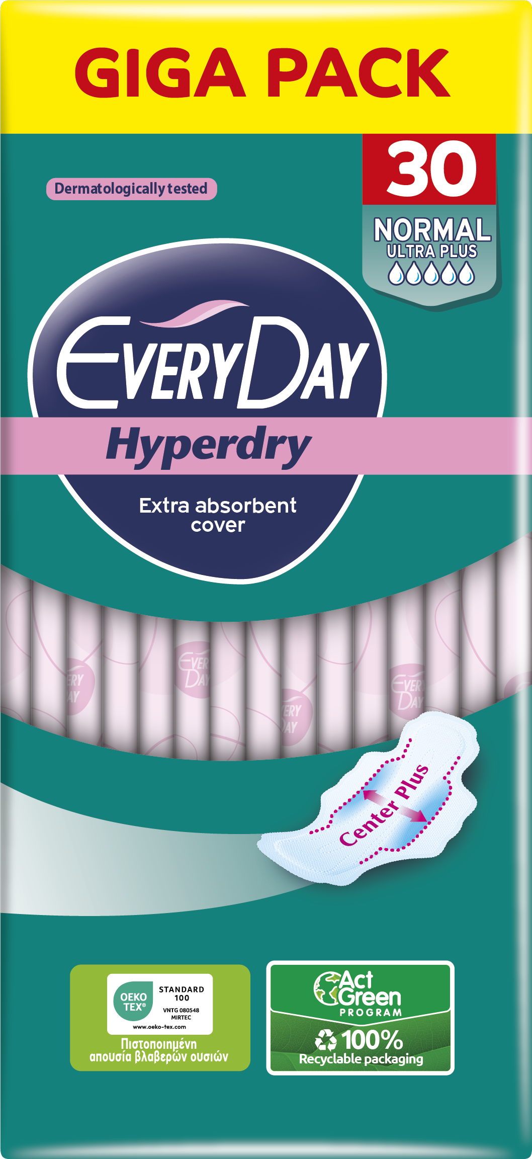 EVERYDAY HYPERDRY NORMAL Дамски превръзки, 30бр.