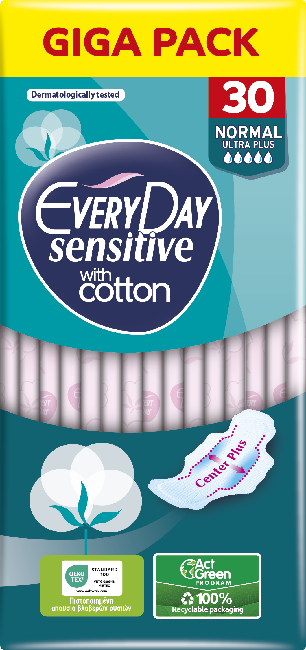 EVERYDAY HYPERDRY SENSITIVE NORMAL Дамски превръзки, 30бр.