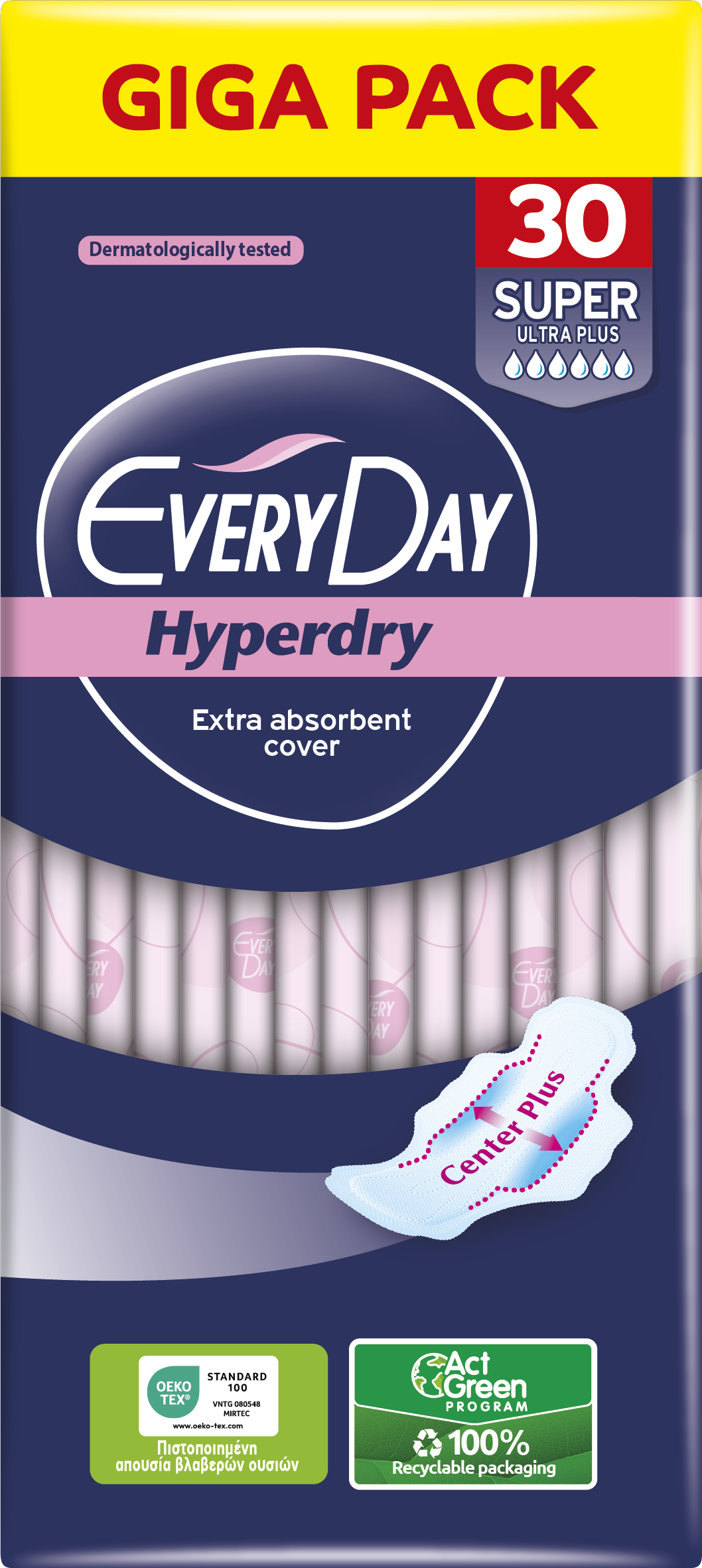 EVERYDAY HYPERDRY SUPER  Дамски превръзки, 30бр.