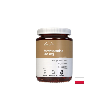 Ашваганда, Vitalers, 600 mg, 60 капсули