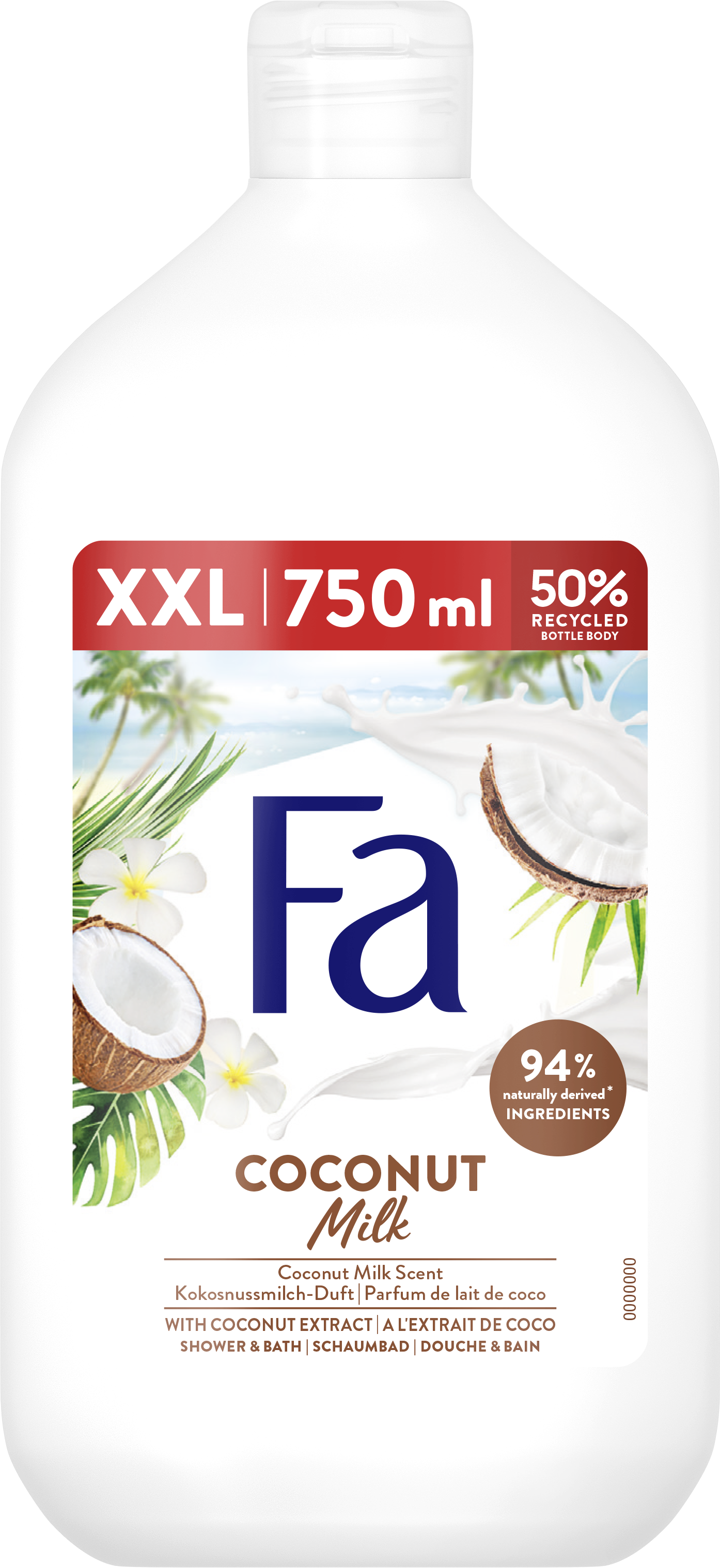FA COCONUT MILK Душ гел, 750мл