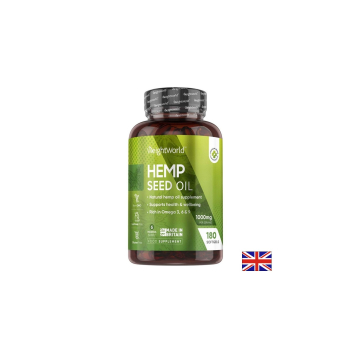 Конопено масло, Weight World, 1000 mg, 180 софтгел капсули