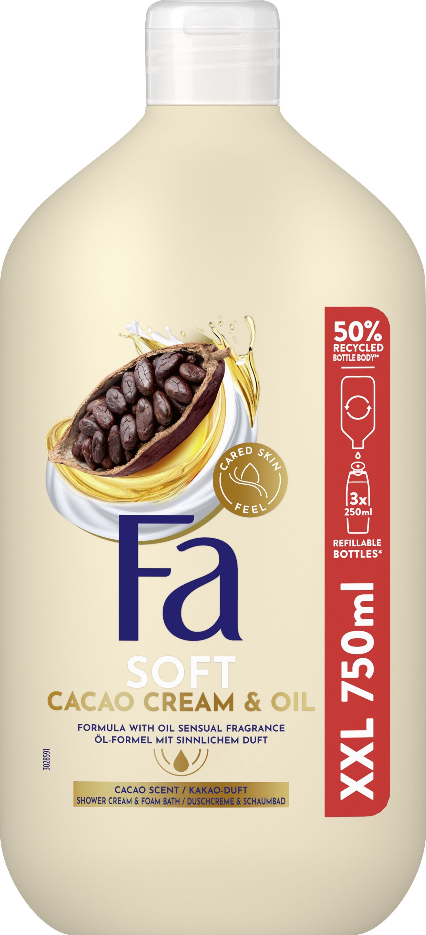FA CREAM&OIL COCOA Душ гел, 750мл