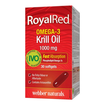 Крил масло Омега-3 RoyalRed, Webber Naturals, 1000 mg, 30 софтгел капс.
