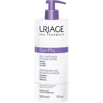 Uriage Gyn-Phy Освежаващ гел за интимна хигиена 500мл