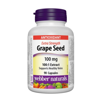 Гроздово семе Extra Strength, Webber Naturals, 100 mg, 90 капс.