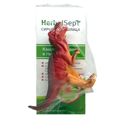 Комплект HerbalSept Duo Сироп за кашлица и болки в гърлото х100 мл Dr. Theiss + динозавър