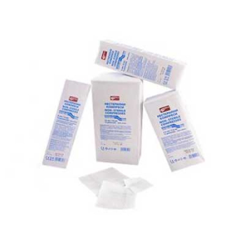 Марлени компреси нестерилни - 8 ден, 5 / 5 см, Medica, 100 бр.