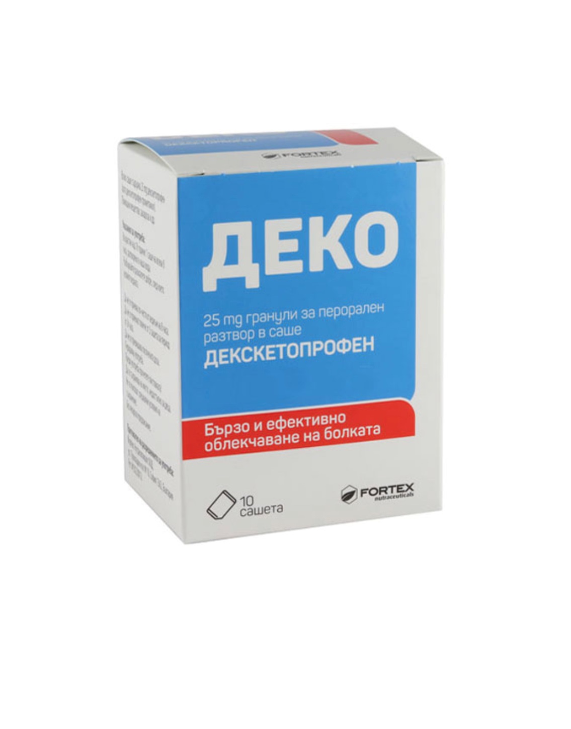 FORTEX DEKO за облекчаване на болката x 10 sach