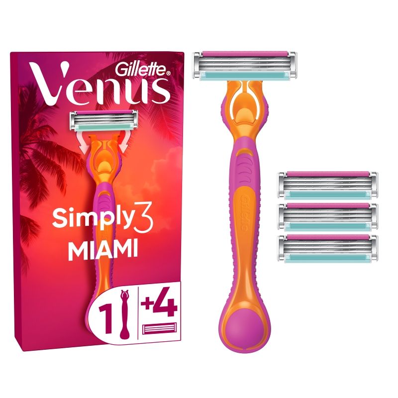 Gillette Simply Venus 3 Miami дамски самобръсначкa + 4 ножчета