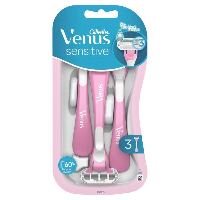 GILLETTE VENUS SENSITIVE Дамска еднократна самобръсначка, 3 бр./оп