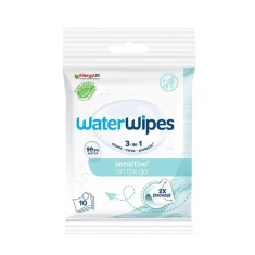 Water Wipes ON the GO Бебешки мокри кърпички 99.9% Н2О х10 броя