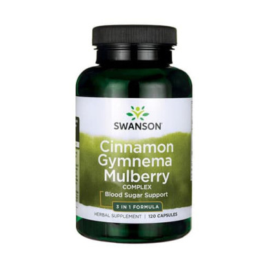 SWANSON Cinnamon Gymnema Mulberry Complex / 120 Caps.
