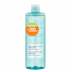 A-Derma Biology AC Почистваща мицеларна вода 400 ml