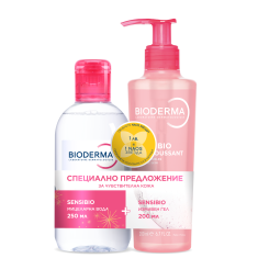 Bioderma Sensibio Мицеларна вода 250 ml + Измивен гел 200 ml