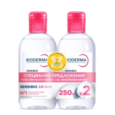 Bioderma Sensibio Н2О AR Мицеларен разтвор 2 x250 ml