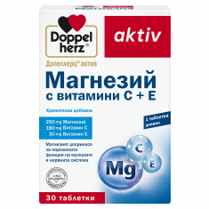 DoppelHerz Aktiv Магнезий + Витамин С + Витамин Е х30 таблетки