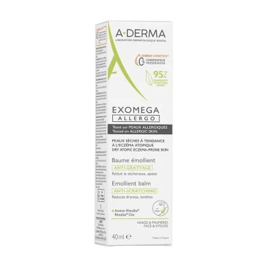 A-Derma Exomega Allergo Емолиентен балсам срещу разчесване лице и клепачи 40 мл