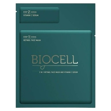 Biocell 2в1 Маска с ретинол и витамин С x10 броя Valentis