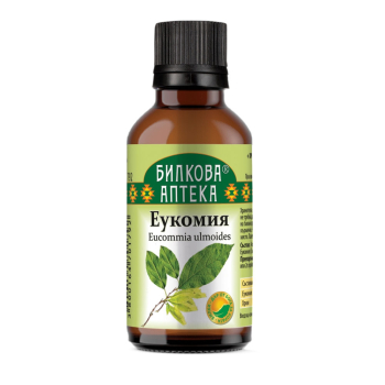 Еукомия Тинктура - при високо кръвно и холестерол, Bioherba, 50 мл