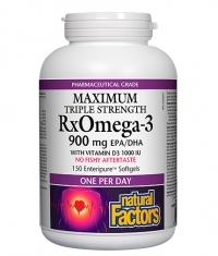 NATURAL FACTORS RX Omega-3 Maximum Triple Strength with Vitamin D3 / 150 Softgels