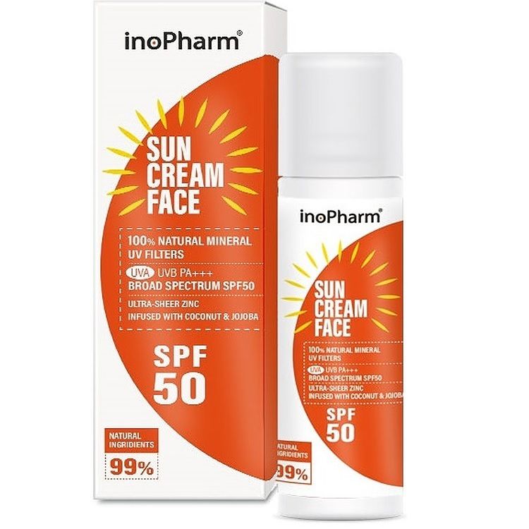 INOPHARM SUN Слънцезащитен крем за лице SPF50, 35 мл