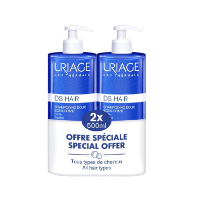 URIAGE DS HAIR - НЕЖЕН БАЛАНСИРАЩ ШАМПОАН 500ml x 2 Промо комплект