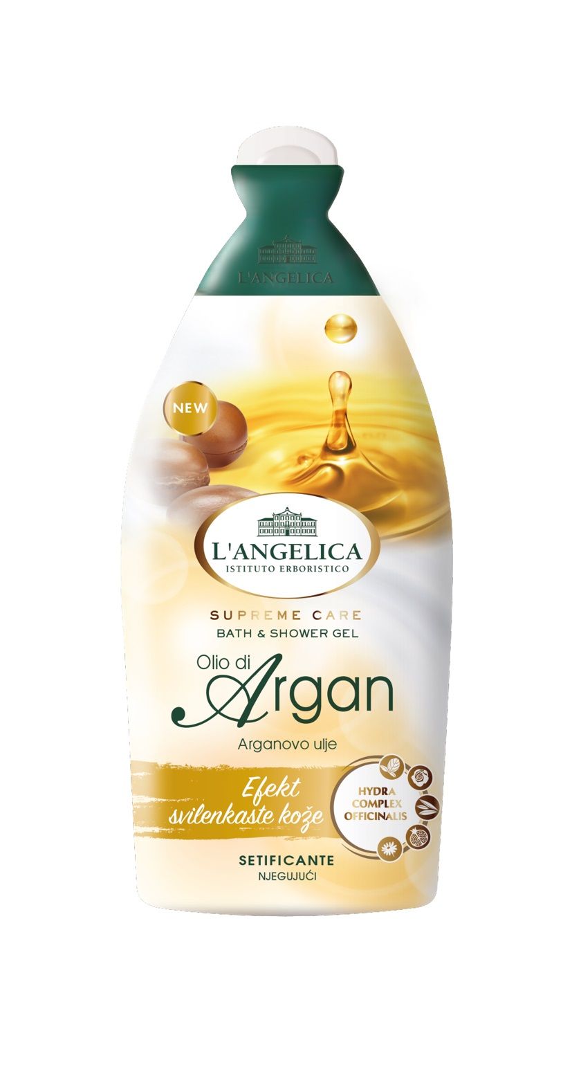 L'ANGELICA OFFICINALIS Душ гел биомасло арган, 500 мл.