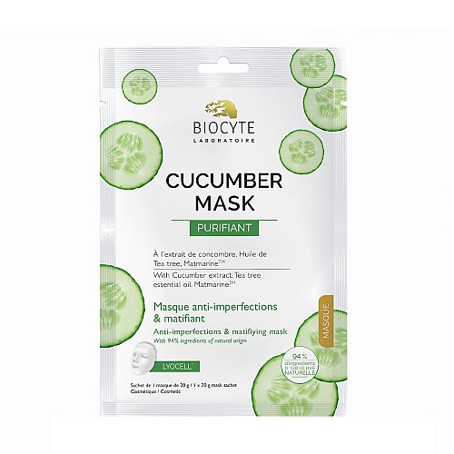 Матираща маска за лице с краставица и Matmarine™ BIOCYTE Cucumber Mask 20g