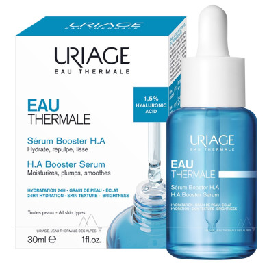 Uriage Eau Thermale H.A. Booster Serum Хиалуронов серум за хидратация, уплътняване и изглаждане 30 ml