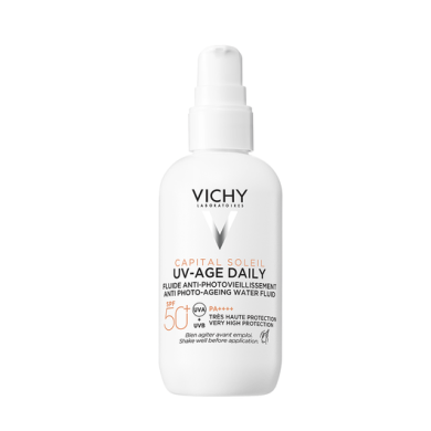 Vichy CAPITAL SOLEIL UV-AGE DAILY ФЛУИД ПРОТИВ ПОЯВА НА ПРИЗНАЦИТЕ НА ФОТОСТАРЕЕНЕ SPF50+ 80 ml