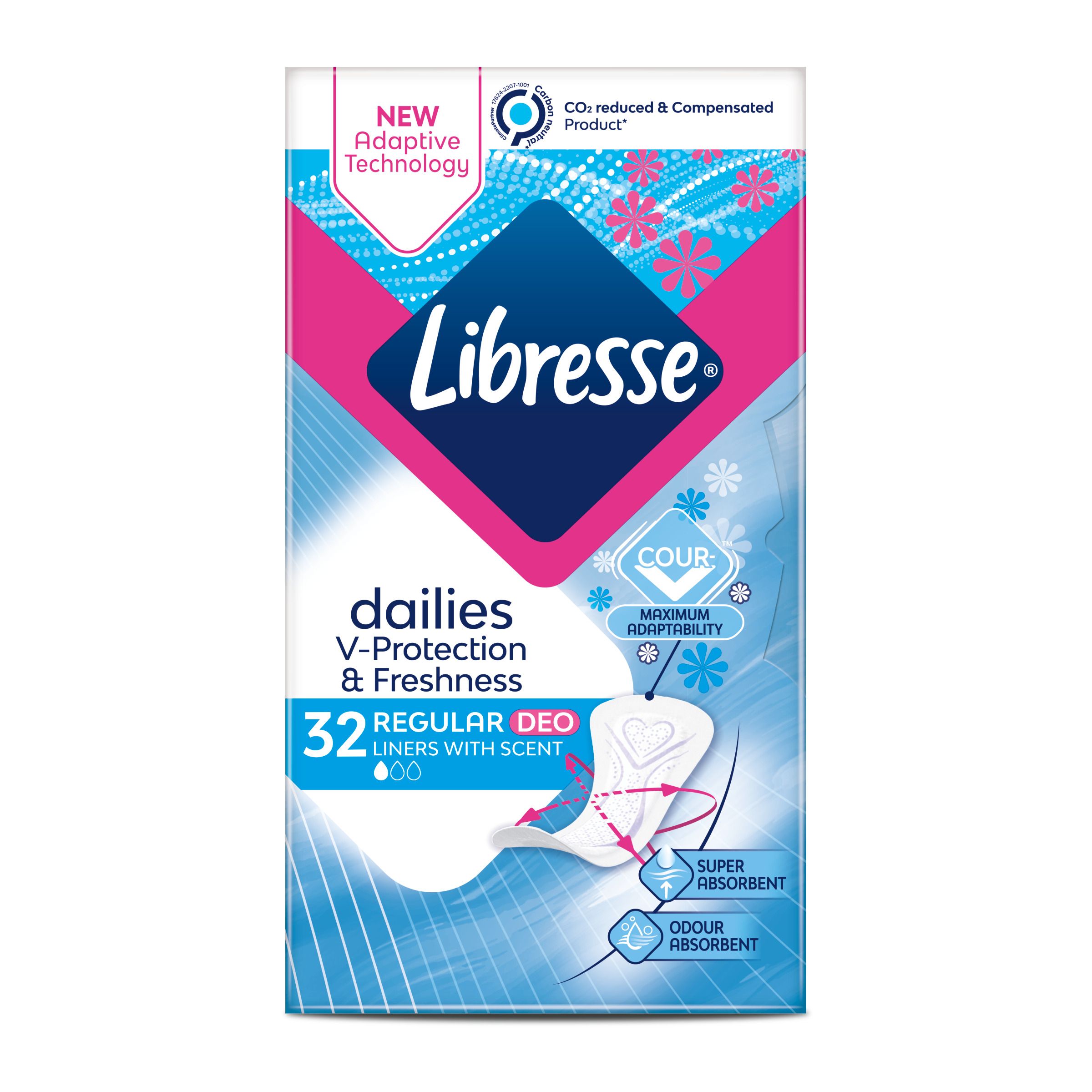 LIBRESSE DEO FRESH Дамски превръзки NORMAL, 32 бр.