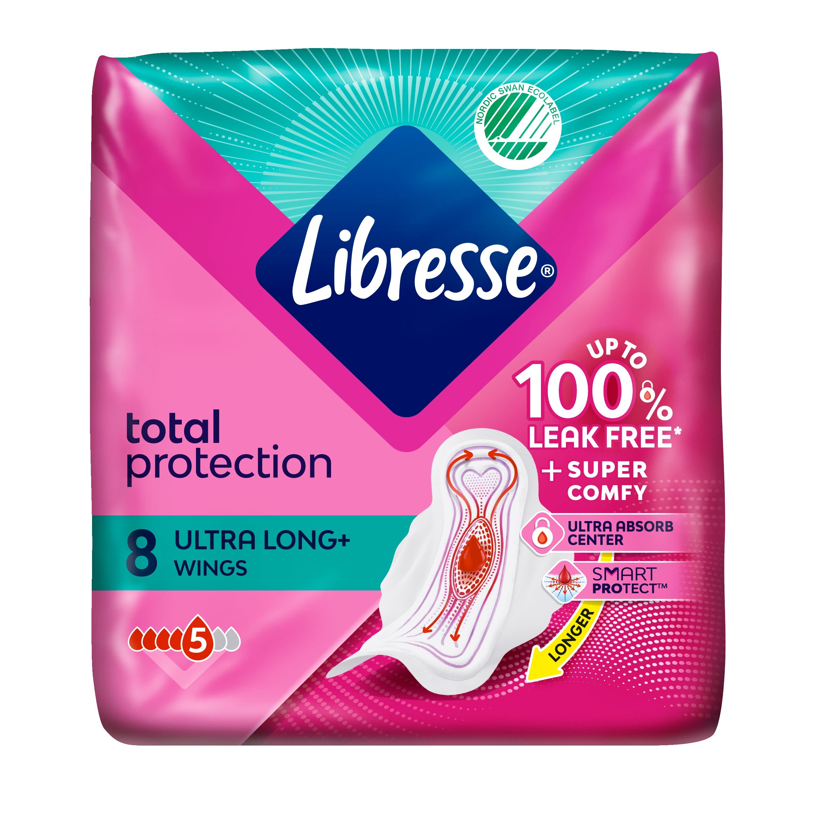 LIBRESSE Ultra Long Дамски превръзки, 8бр.