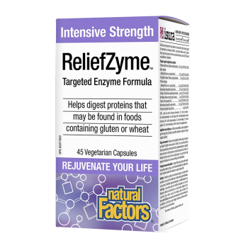 ReliefZyme Ензимна формула, Natural Factors, 295 mg, 45 капсули